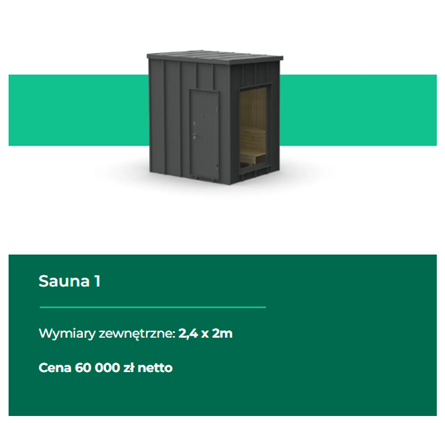 sauna modułowa, sauny modułowe