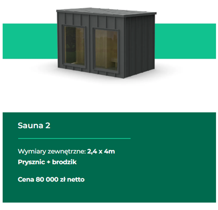 sauna modułowa, sauny modułowe